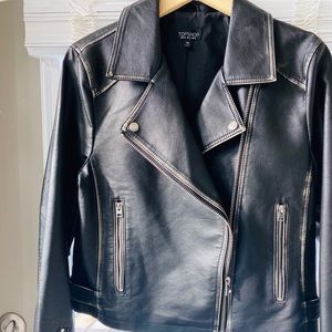 MOVING make offer Top Shop Blk Faux Leather Moto